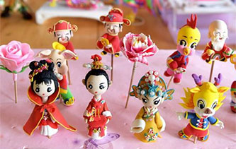 五彩面塑博眼球 幼儿