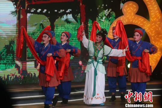 晚会让戏迷们盛享了这道琼韵悠长的节日文化大餐。 张茜翼 摄