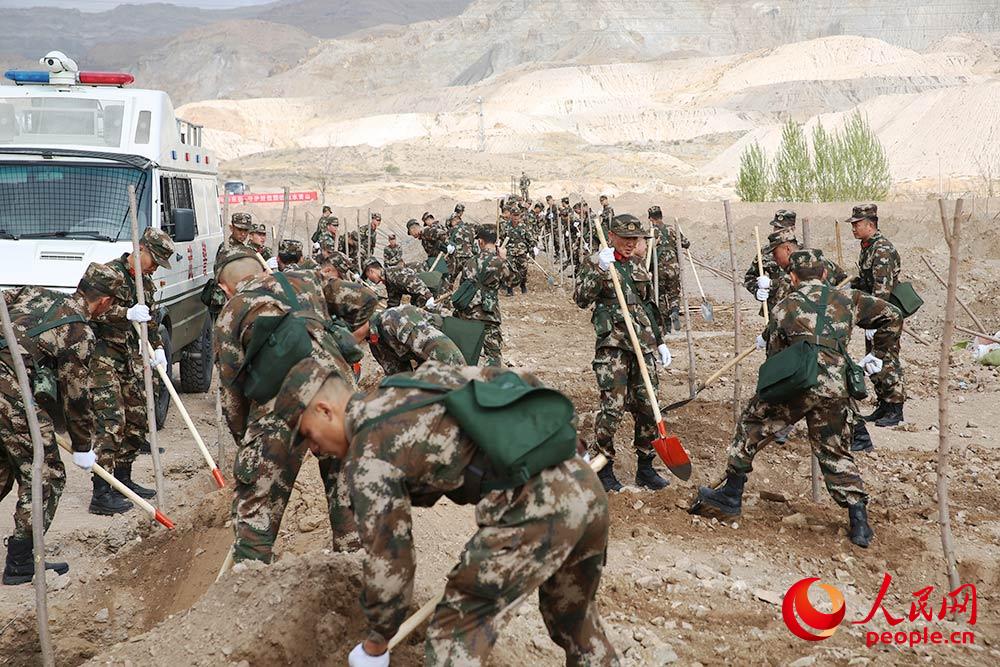 武警官兵立下愚公志，绿化贺兰山【4】